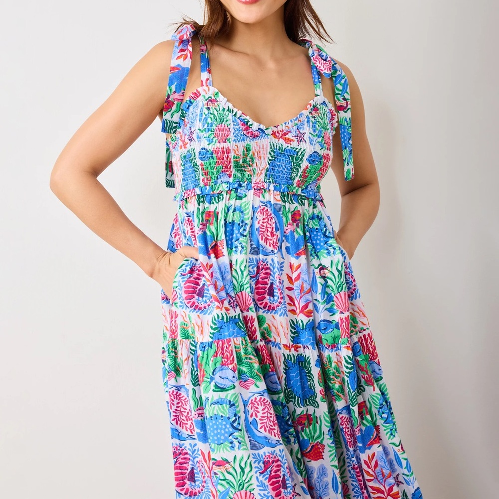 Printfresh cotton sea siren maxi dress size Large